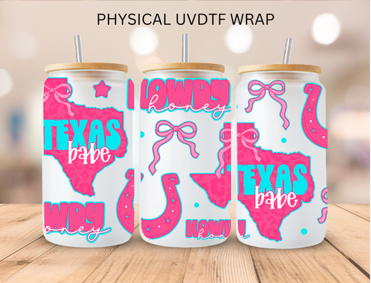 Texas Babe - 16 oz / 20 oz Libby UV DTF Wrap