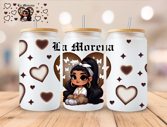 La Morena - 16 oz / 20 oz Libby UV DTF Wrap EXCLUSIVE DESIGN