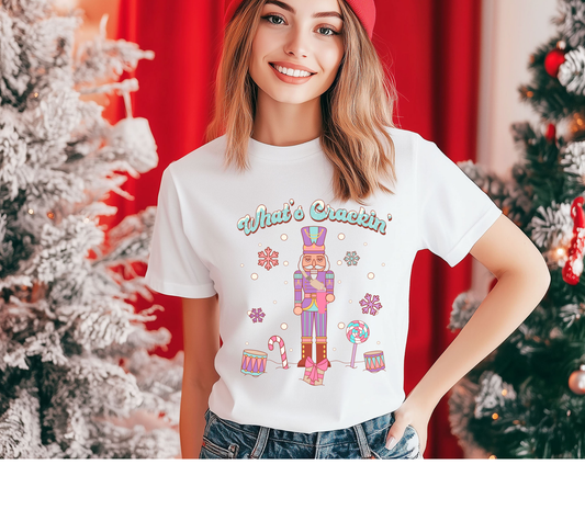 Christmas Pastel What's Crackin' - Adult DTF Print Transfer