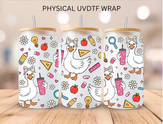 School Ducks - 16 oz / 20 oz Libby UV DTF Wrap