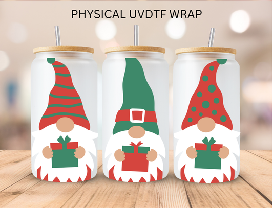Christmas Present Gnome - 16 oz / 20 oz Libby UV DTF Wrap