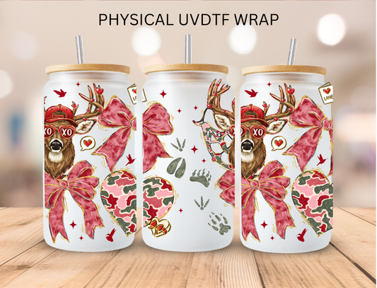 Valentines Deer - 16 oz / 20 oz Libby UV DTF