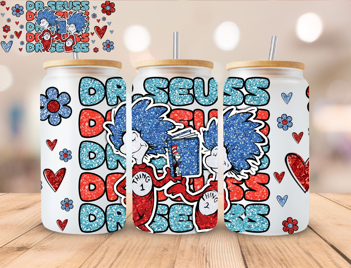 Thing 1 Thing 2 - 16 oz / 20 oz Libby UV DTF Wrap