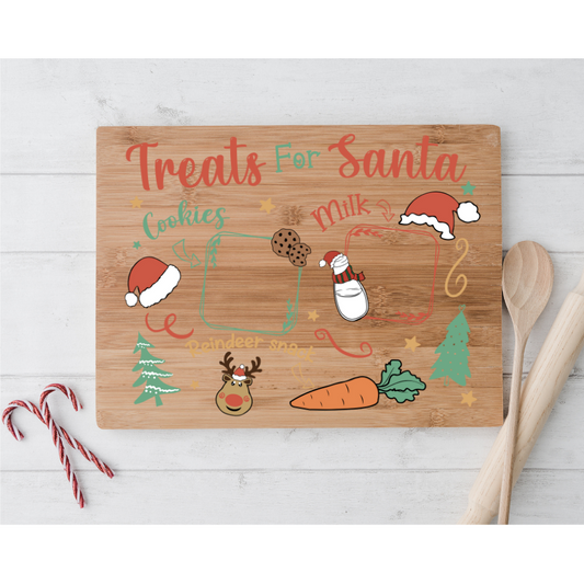 UV DTF Santa Trays Decal Multiple Sizes Treats For Santa