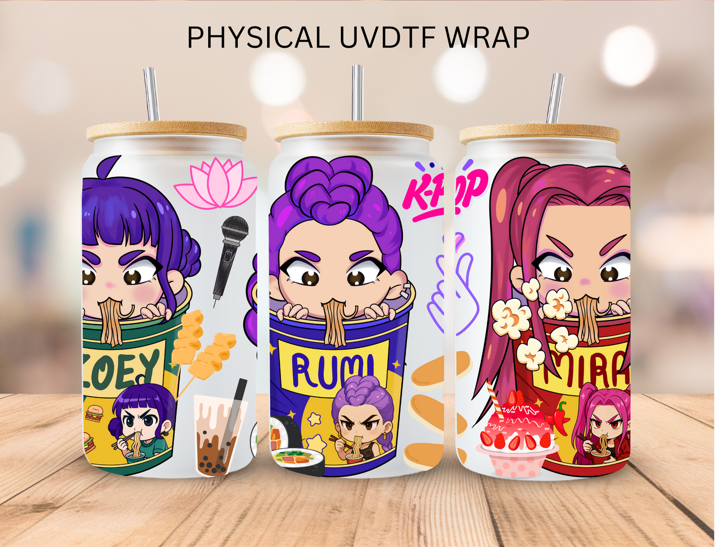 K POP Version 06 - 16 oz / 20 oz Libby UV DTF Wrap