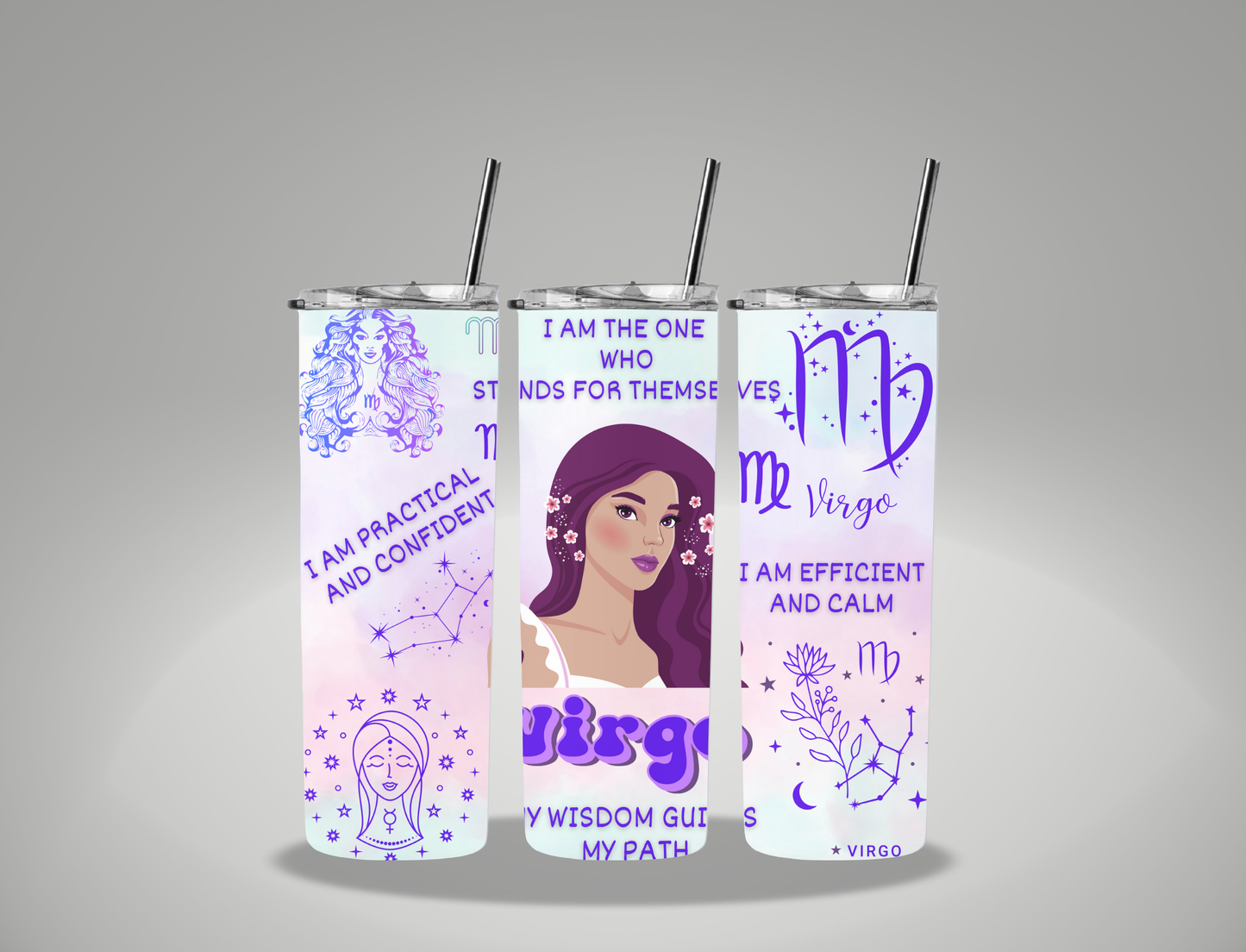 Virgo (2) - 20oz Skinny Tumbler / 25 Oz Glass Tumbler Wrap EXCLUSIVE