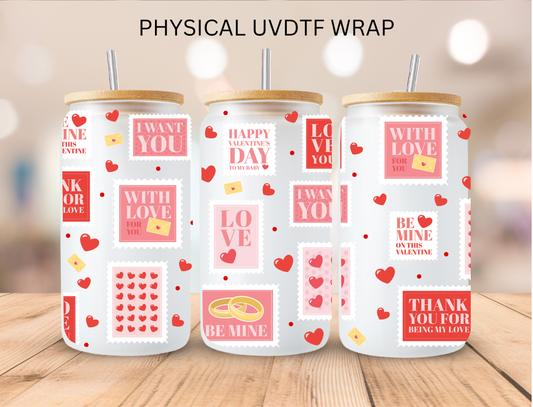 Valentines Stamps - 16 oz / 20 oz Libby UV DTF