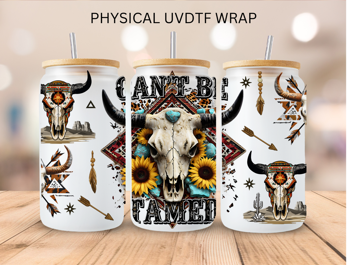 Western Can't Be Tamed - 16 oz / 20 oz Libby UV DTF
