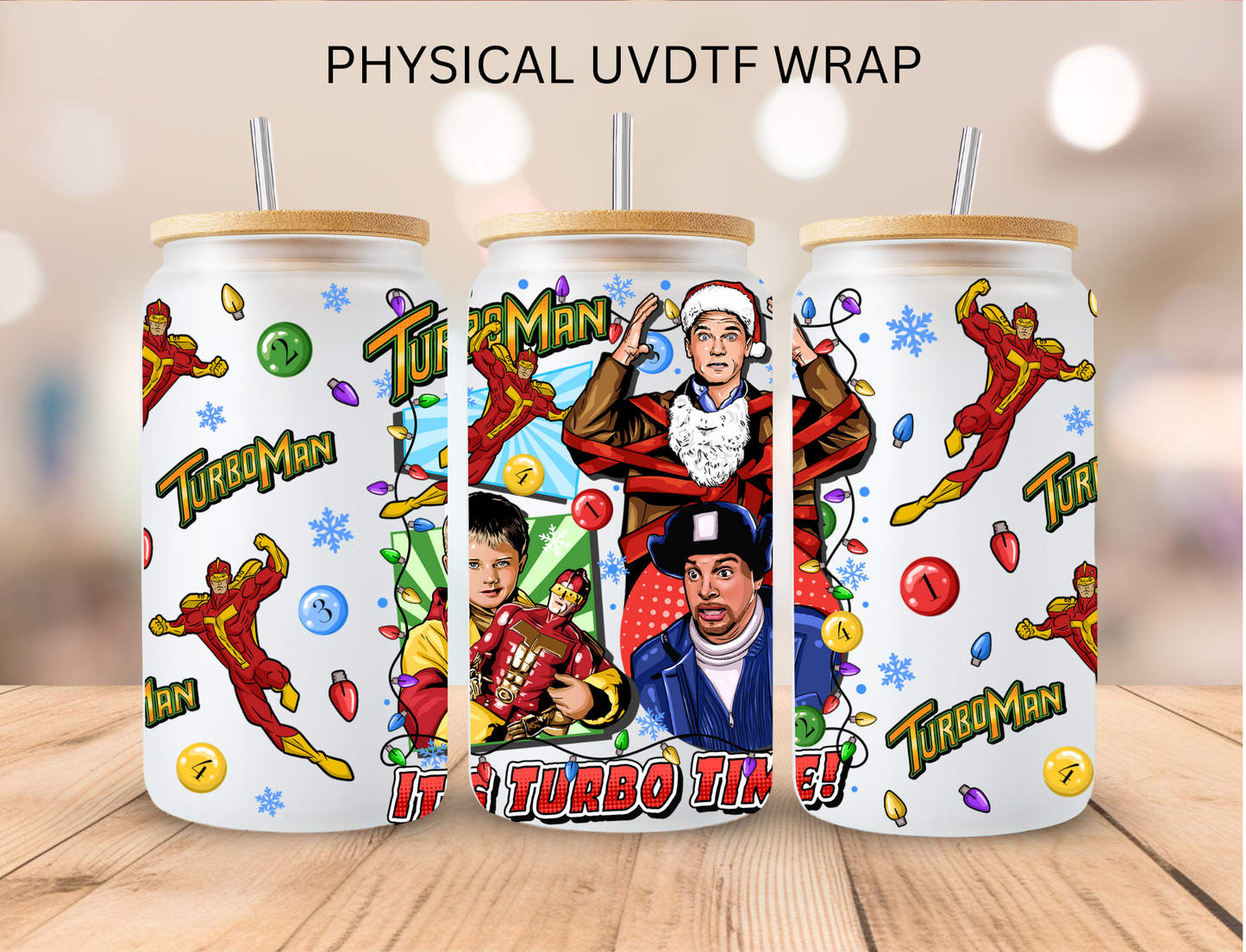 Christmas Movie It's Turbo Time - 16 oz / 20 oz Libby UV DTF