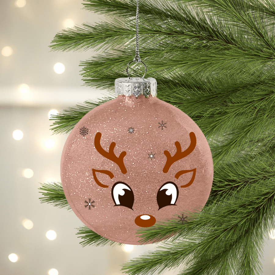 Reindeer UV DTF Christmas Ornament Decal