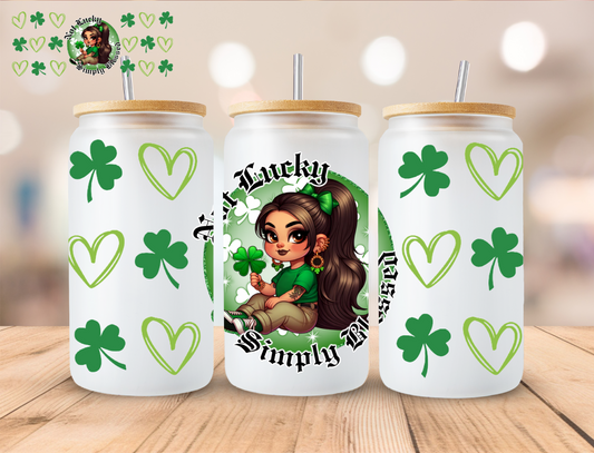 Not Lucky Simply Blessed - 16 oz / 20 oz Libby UV DTF Wrap