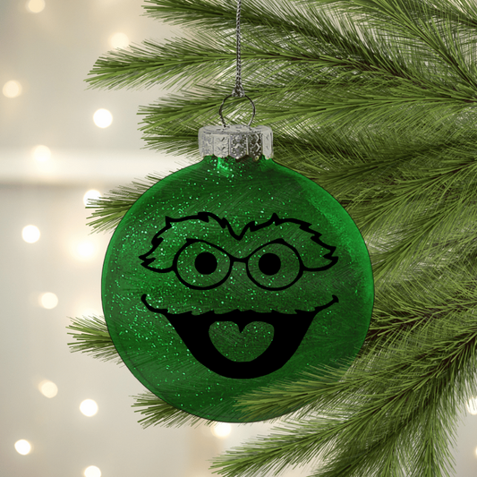 Oscar The Grouch UV DTF Christmas Ornament Decal