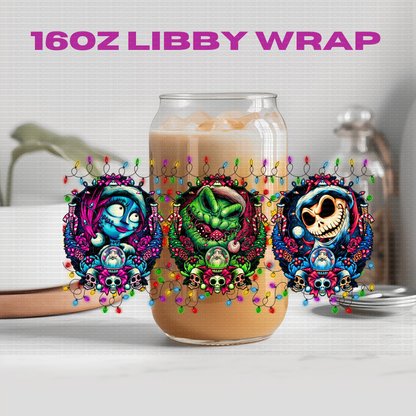 Halloween NBJ Skeleton Jak Collection - 16 oz / 20 oz Libby UV DTF Wrap