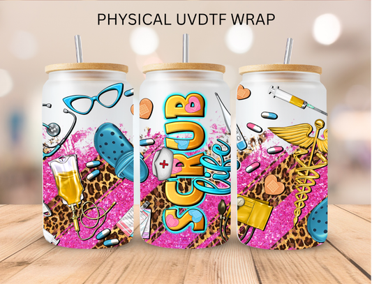 Medical Field Scrub Life - 16 oz / 20 oz Libby UV DTF Wrap
