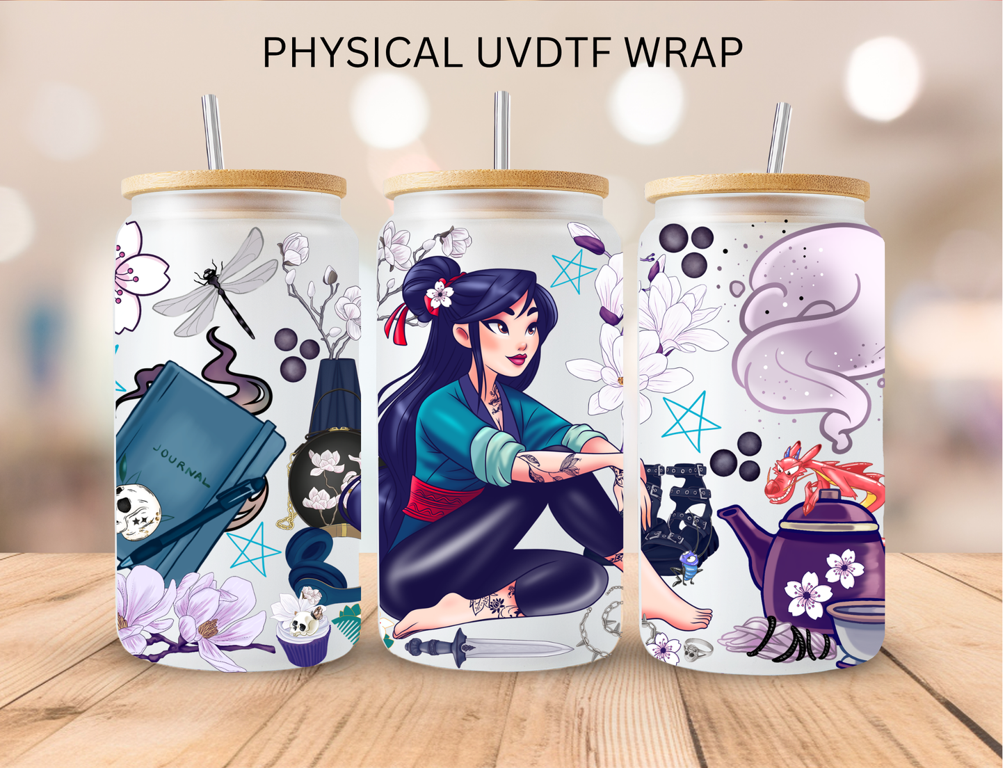 Dragon Princess - 16 oz / 20 oz Libby UV DTF Wrap