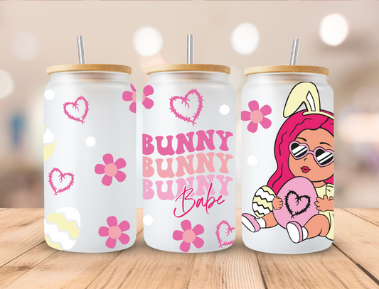 Easter Bunny Bunny Babe - 16 oz / 20 oz Libby UV DTF Wrap