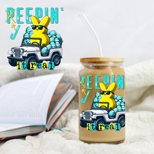 Easter Peepin It Real Jeep - UVDTF decals EXCLUSIVE DESIGNER