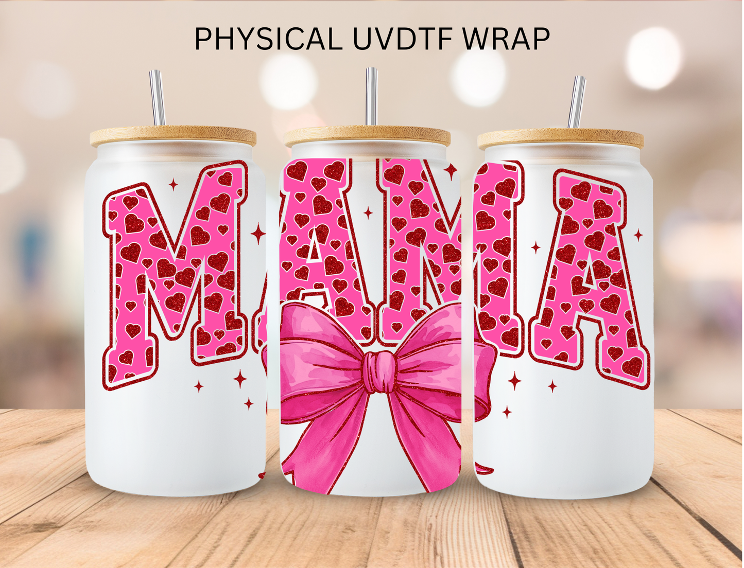 Valentines Concha AMOR Latino - 16 oz / 20 oz Libby UV DTF Wrap