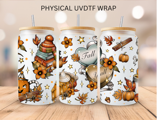 Aesthetic Fall Yall - 16 oz / 20 oz Libby UV DTF