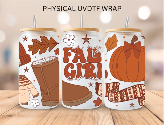 Fall Girl Era - 16 oz / 20 oz Libby UV DTF Wrap