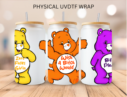 3 Sassy Bears - 16 oz / 20 oz Libby UV DTF Wrap