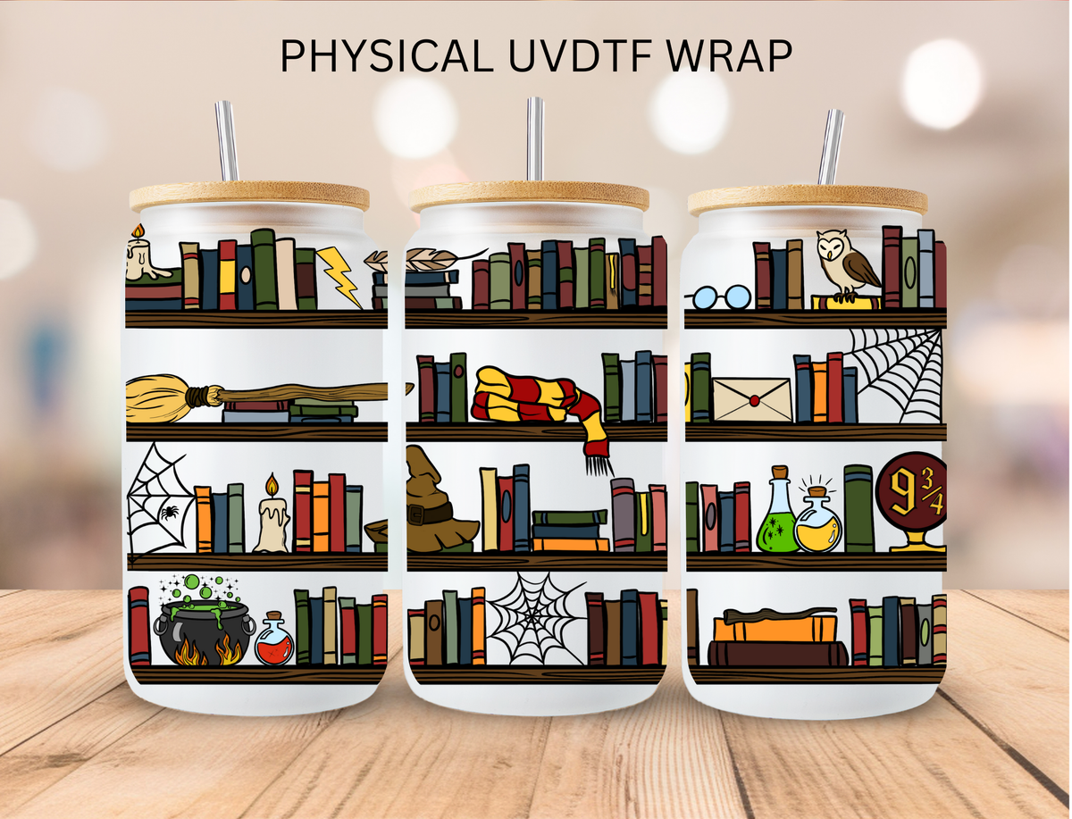 Wizard Bookshelf - 16 oz / 20 oz Libby UV DTF