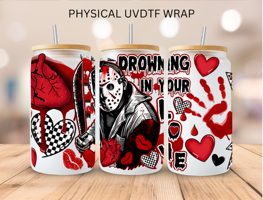 Horror Drowning In Your Love Jason - 16 oz / 20 oz Libby UV DTF