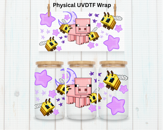 Mine Pig (Purple) - 16 oz / 20 oz Libby UV DTF