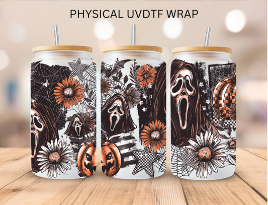 Halloween Ghost Horror - 16 oz / 20 oz Libby UV DTF Wrap