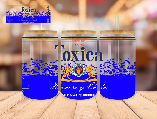 Toxica Blue - 16 oz / 20 oz Libby UV DTF Wrap