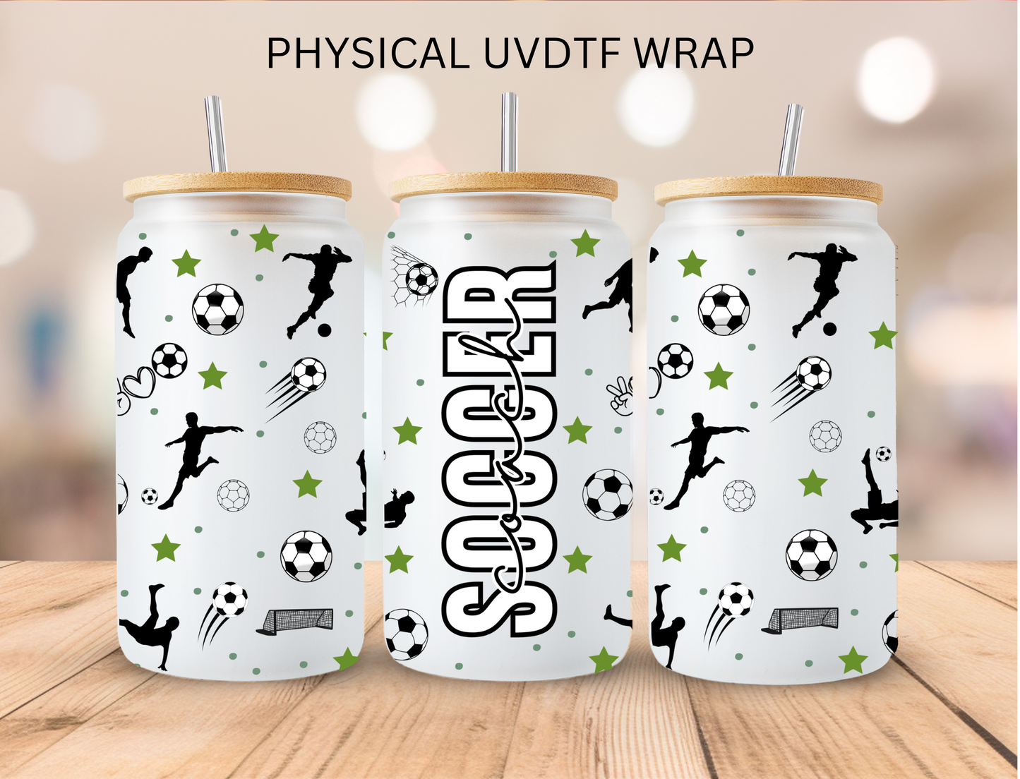 Soccer Coach - 16 oz / 20 oz Libby UV DTF Wrap