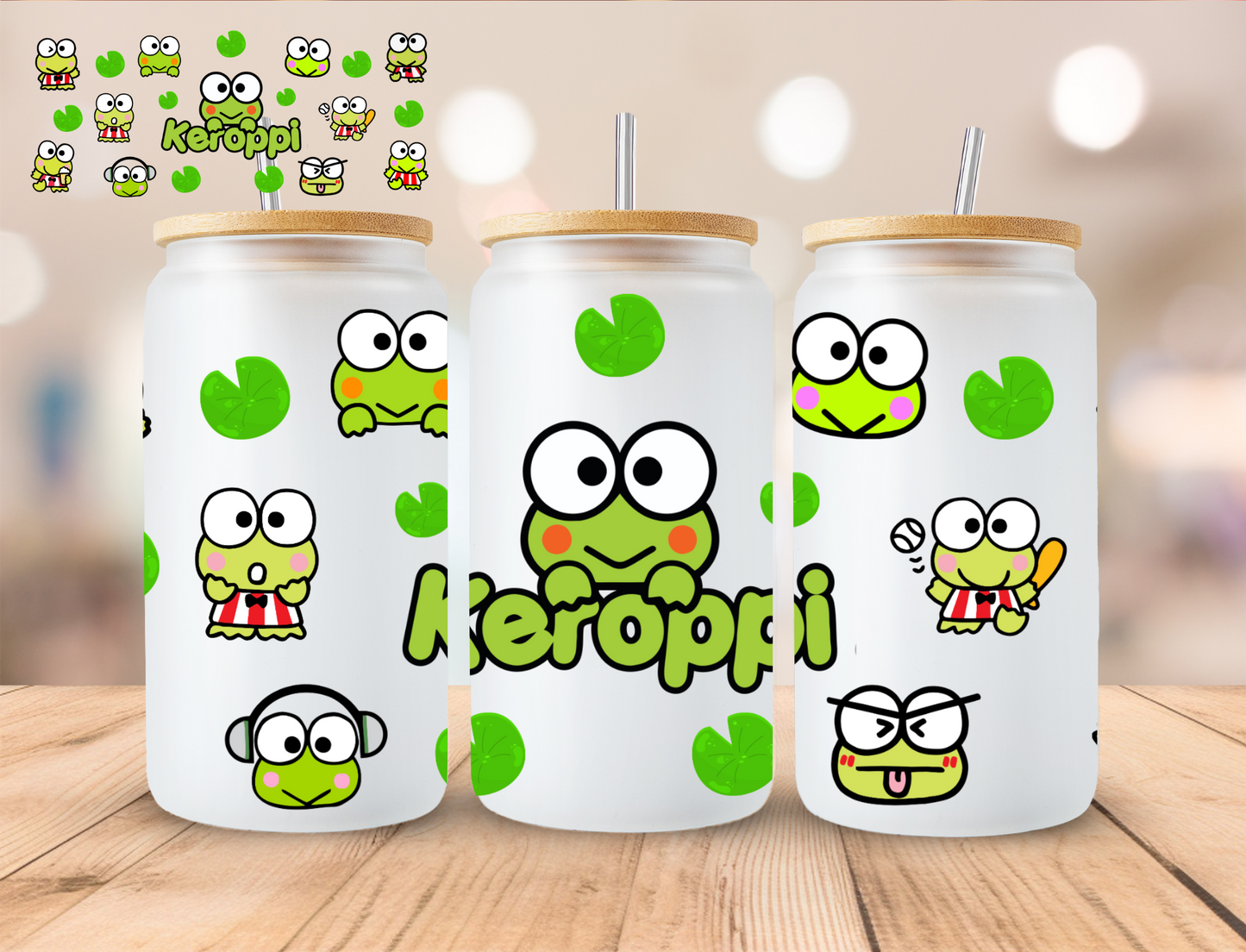 Frog - 16 oz / 20 oz Libby UV DTF Wrap