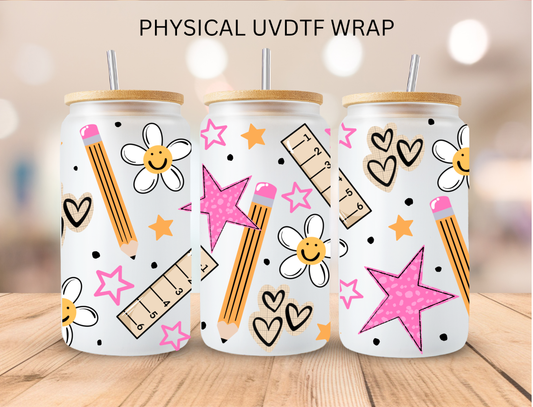 School Supplies - 16 oz / 20 oz Libby UV DTF Wrap