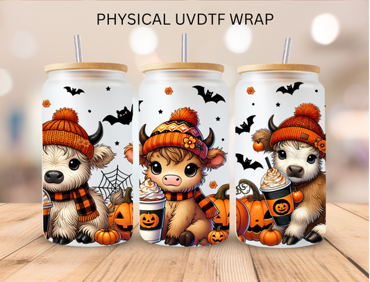 Fall Baby Cows - 16 oz / 20 oz Libby UV DTF Wrap
