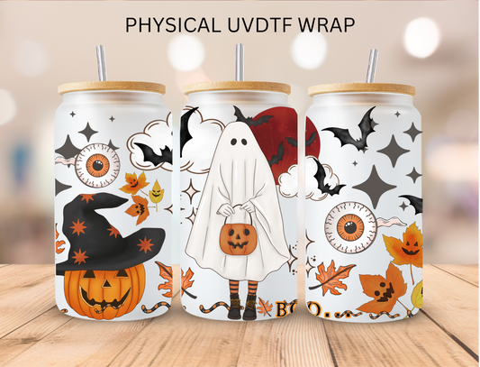 Halloween Kid Trick Or Treating - 16 oz / 20 oz Libby UV DTF Wrap