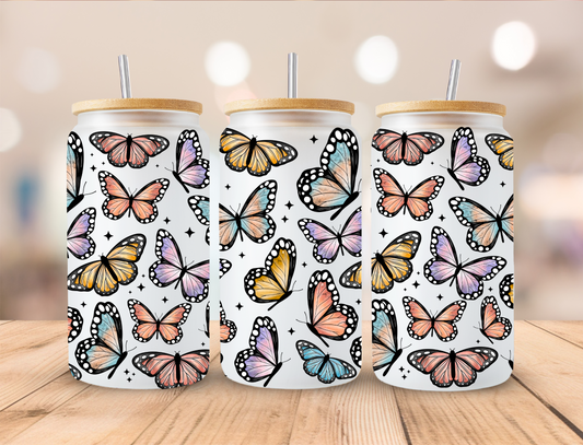 All Over Butterfly - 16 oz / 20 oz Libby UV DTF Wrap EXCLUSIVE DESIGN
