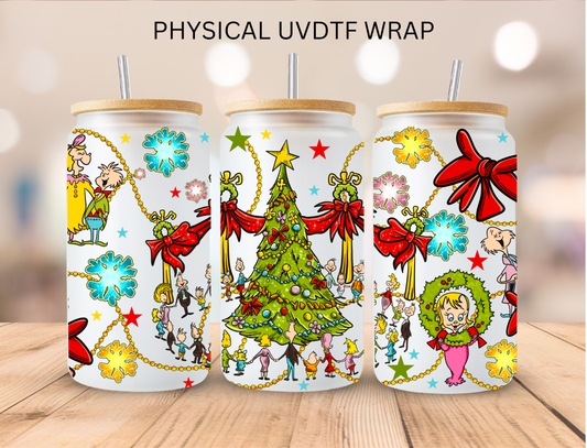 Christmas Mean Green Town - 16 oz / 20 oz Libby UV DTF