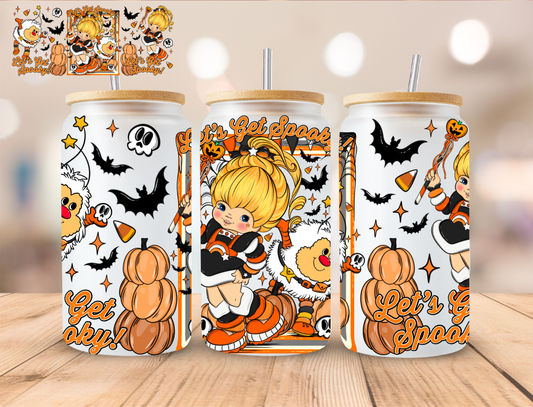 Halloween Rainbow Girl - 16 oz / 20 oz Libby UV DTF Wrap