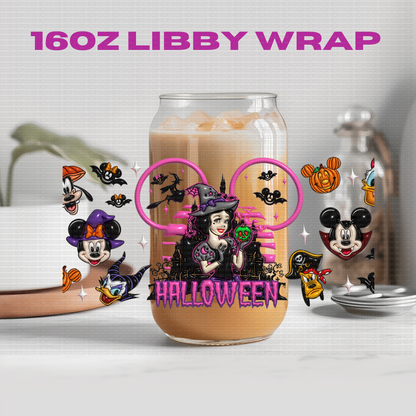 Halloween Princess Bubble Collection - 16 oz / 20 oz Libby UV DTF Wrap