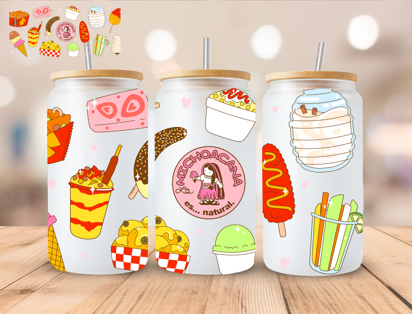 Michoacana- 16 oz / 20 oz Libby UV DTF Wrap