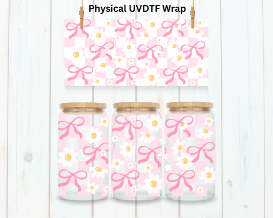 Coquette Bow's And Daisies - 16 oz / 20 oz Libby UV DTF