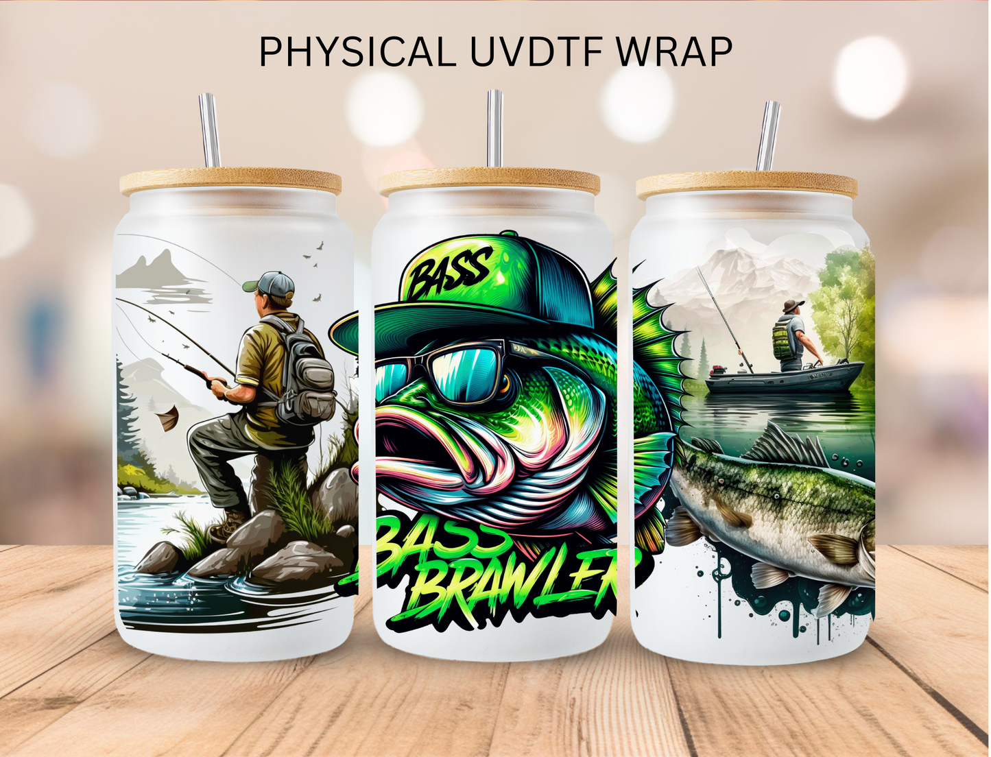 Bass Brawler - 16 oz / 20 oz Libby UV DTF
