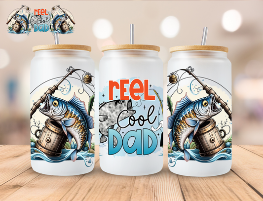 Reel Cool Dad - 16 oz / 20 oz Libby UV DTF Wrap