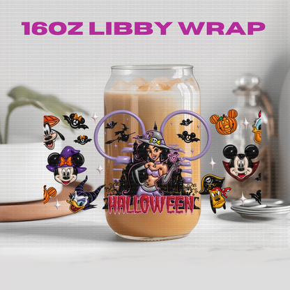 Halloween Princess Bubble Collection - 16 oz / 20 oz Libby UV DTF Wrap