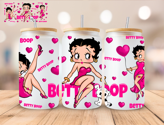 Pink Boop - 16 oz / 20 oz Libby UV DTF Wrap
