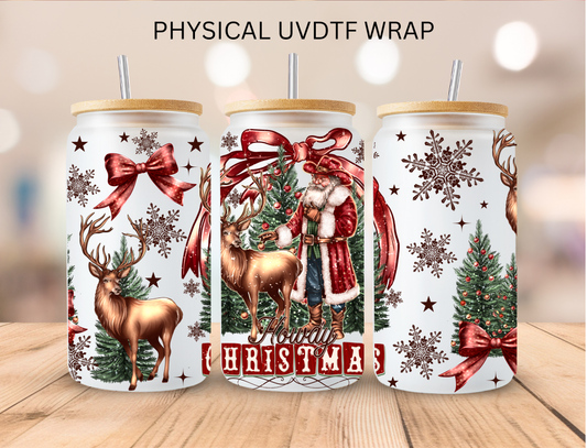 Merry Christmas Santa - 16 oz / 20 oz Libby UV DTF