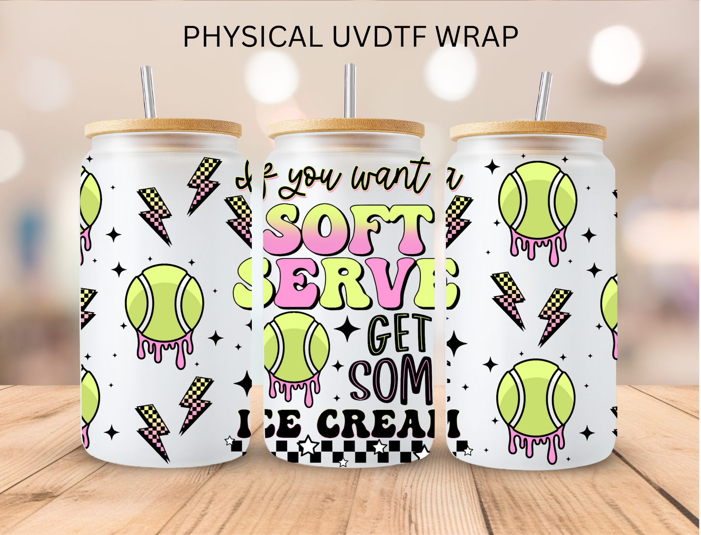 Tennis Soft Serve - 16 oz / 20 oz Libby UV DTF