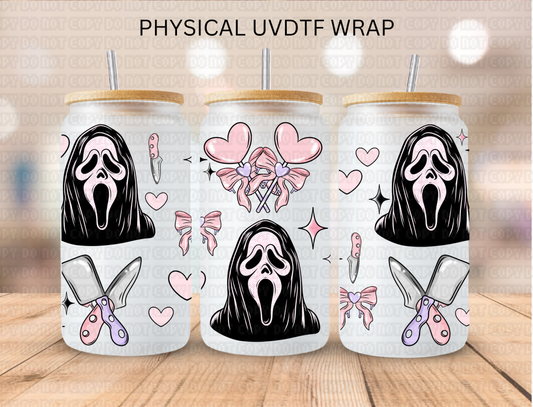 Valentines Ghost Face - 16 oz / 20 oz Libby UV DTF