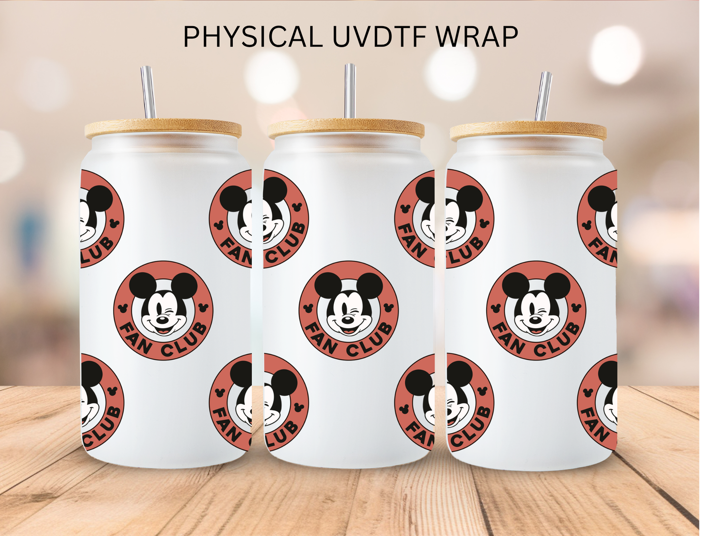 Mouse Fan Club - 16 oz / 20 oz Libby UV DTF Wrap