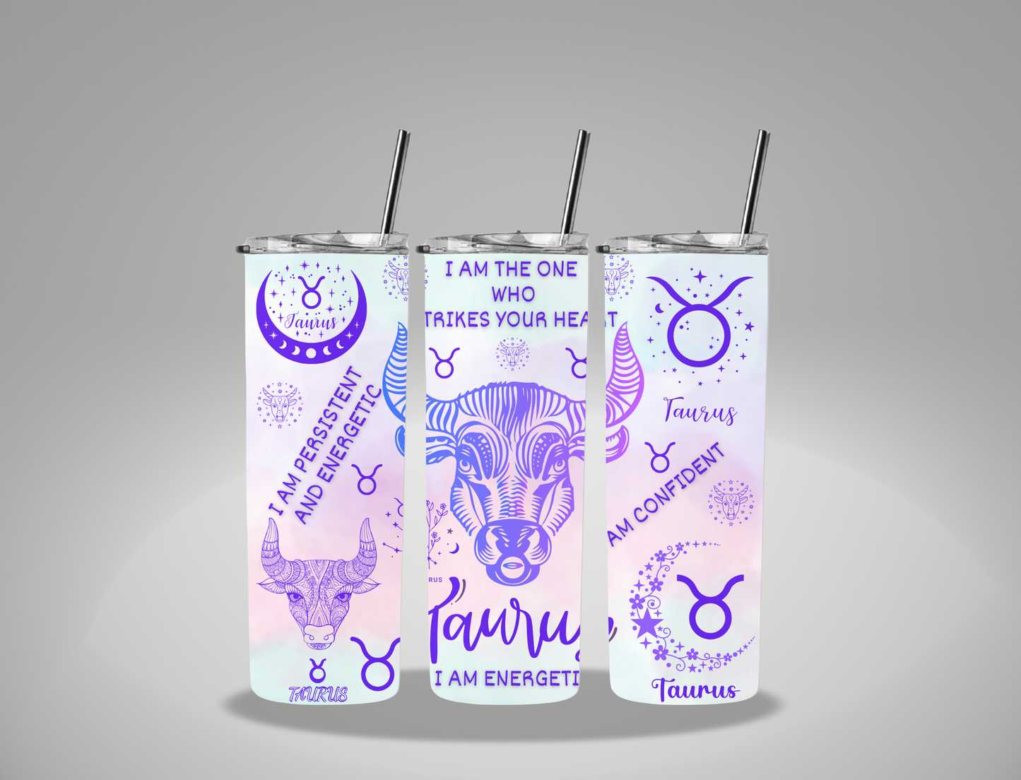 Taurus  - 20oz Skinny Tumbler / 25 Oz Glass Tumbler Wrap EXCLUSIVE